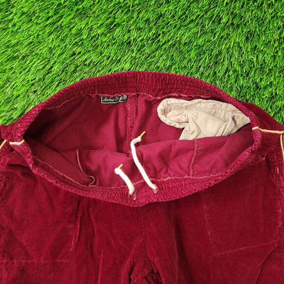 Vintage 70s MOD High-Waist Corduroy Pants 28x27 Burgundy - Picture 6 of 16